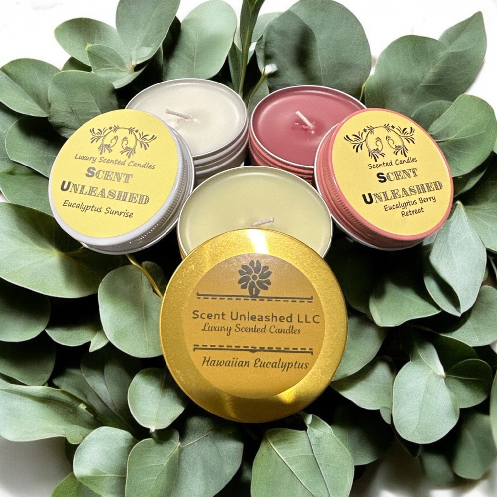 New Eucalyptus Series, Scent Unleashed LLC Luxury Scented Candles Set!